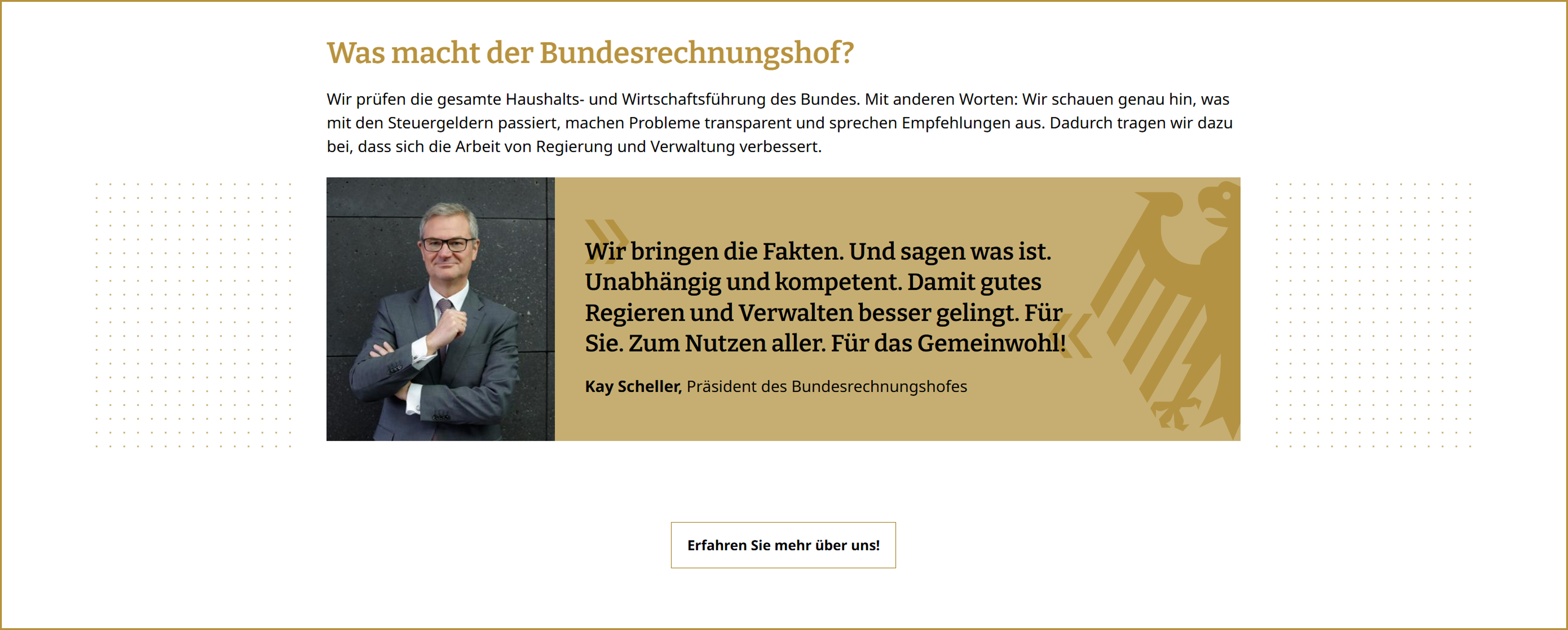Bild mit dem Button "Erfahren Sie mehr über uns!" Bild mit dem Button "Erfahren Sie mehr über uns!"
