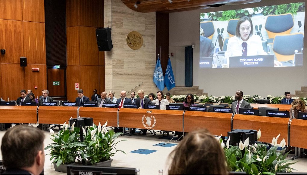 Das Bild zeigt den Sitzungssaal des WFP während der Annual Session.